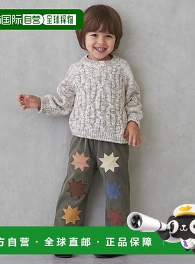 日本直邮Petit Main 图案贴花长裤251107