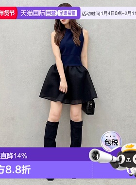 1h可退 日本直邮dazzlin 女装 罗纹拼接感连衣裙 宽松迷你裙 0225