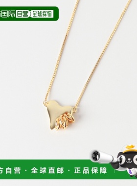 1h可退 日本直邮Lapuis 女士心形金属项链 可调节长度设计 LWA723