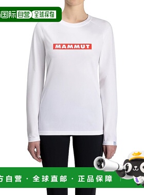 【日本直邮】猛犸象 印花长袖T 恤 女款 1016-01040 白色/红色