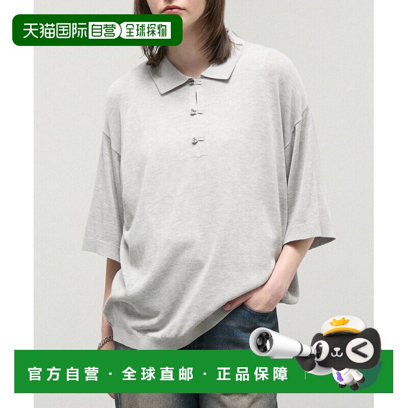 日本直邮Alfred Alex 男女同款 干爽触感跳船领针织Polo衫 AAsc15图片