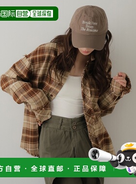 1h可退 日本直邮Ulysses 男女同款 宽松版型 格纹衬衫 褶边设计 D