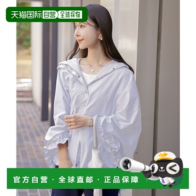 1h可退 日本直邮le reve vaniller 女士防水撕边花边披风外套 lvn