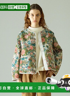 1h可退 日本直邮LOGEMENT DE CLAIRE 女装 宽松格纹无领夹克 半开