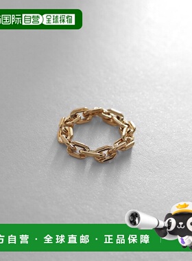 日潮跑腿COCOSHNIK 女士K18空芯直线电缆戒指 黄金 10cm经典精致