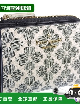 日本直邮Kate Spade 女士双折钱包 Outlet 黑色多色 SPADE FLOWER