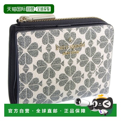 日本直邮Kate Spade 女士双折钱包 Outlet 黑色多色 SPADE FLOWER