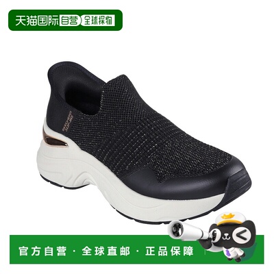 日本直邮斯凯奇女士运动鞋 HAZEL BKRG 177587 一脚蹬 步行舒适