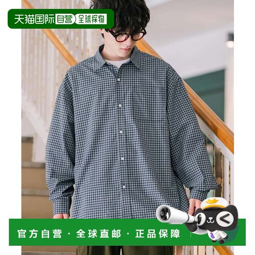 日本直邮Rocky Monroe 男士休闲衬衫 长袖 条纹格纹纯色 TC斜纹布