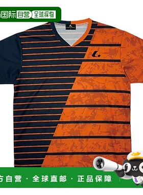 日本直邮LUCENT T恤 Uni 比赛衬衫 无领 橙色 短袖 上衣  吸汗 快