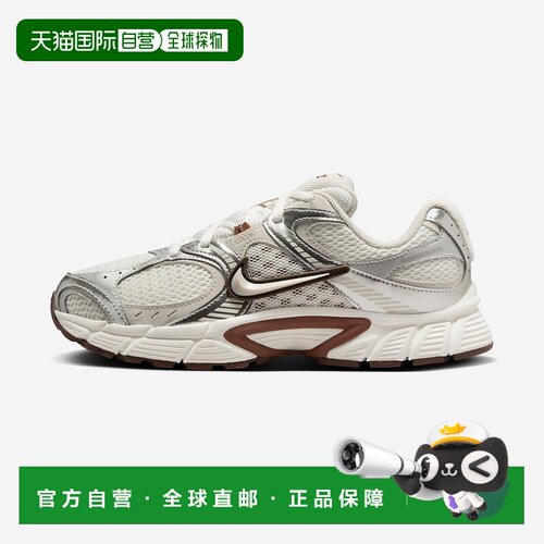 日本直邮Nike V5 RNR 柔软舒适 网布织物 低帮跑步鞋 女款 白棕