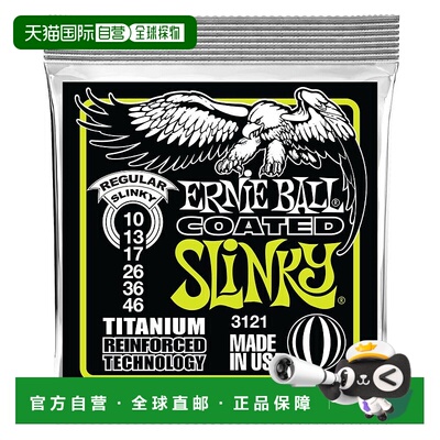 【日本直邮】ERNIEBALL 3121 电吉他弦 (10-46)COATED REGULAR SL