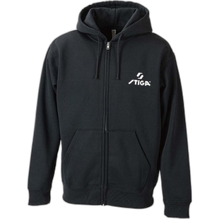 日本直邮STIGA 乒乓球服装运动衫拉链连帽衫男女通用 STIGA 拉链