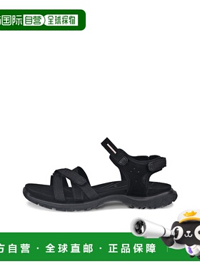 日本直邮ecco爱步 Offroad Roam 皮革 通勤百搭 沙滩凉鞋 女款 黑