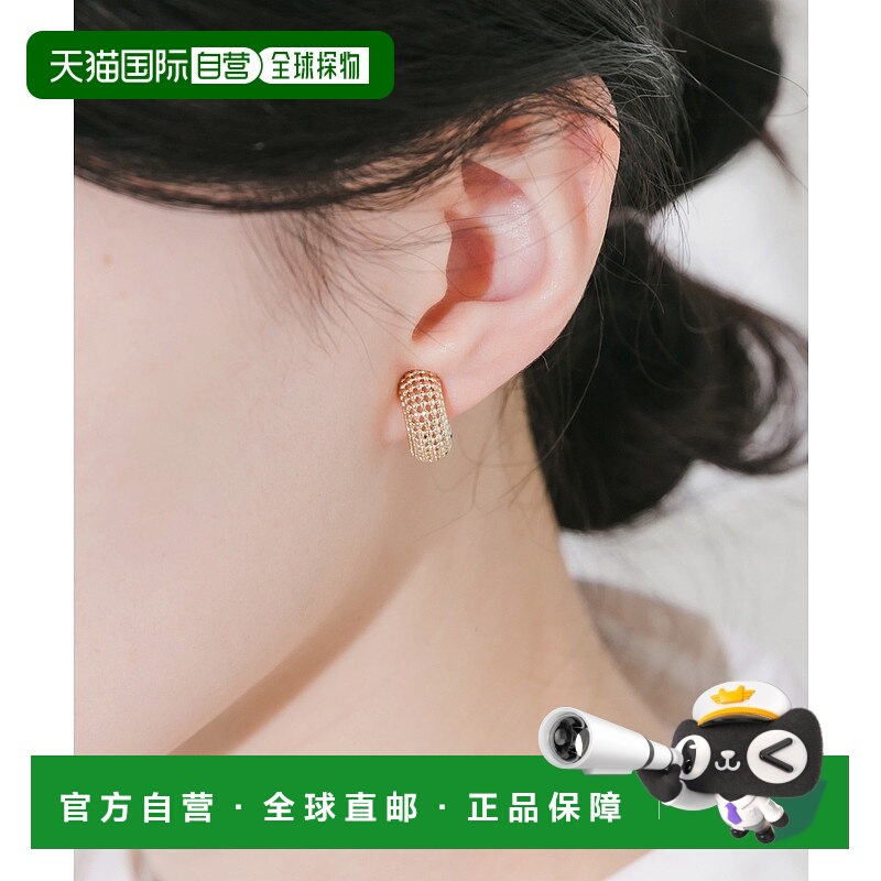 1h可退 日本直邮SMELLY 女士 真鍮压纹一键式 hoop 耳环 SM261302