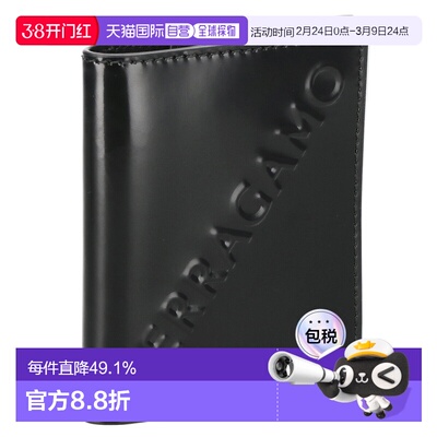 日本直邮Ferragamo菲拉格慕 男士高级小巧卡包661206