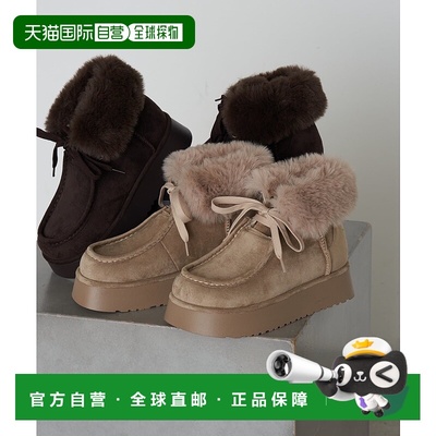 1h可退 日本直邮Ray Cassin 女装 厚底 仿毛绒短靴 美腿设计 RCN1