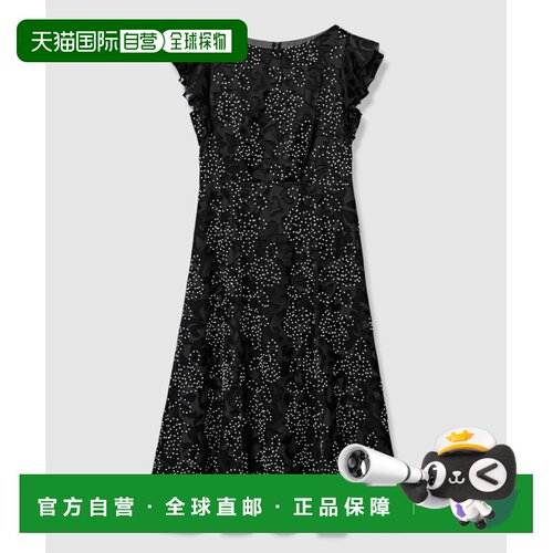 日本直邮ANAYI 女装 Opal工艺缎面刺绣荷叶袖连衣裙支付后1h可退