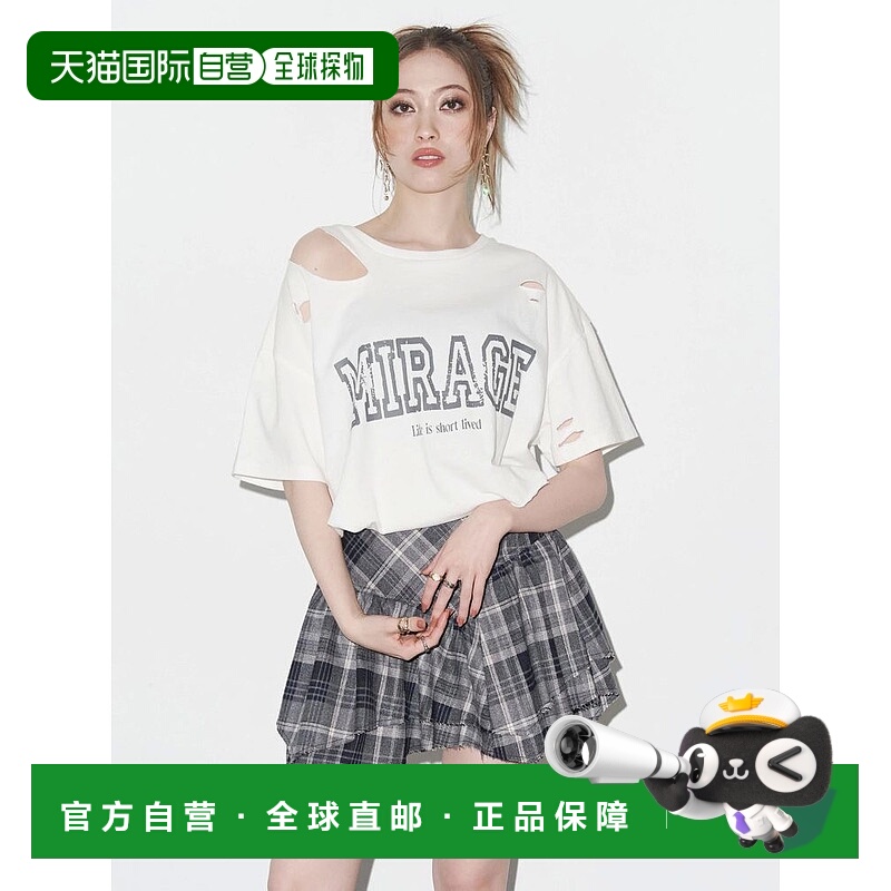 1h可退 日本直邮EVRIS 女装 宽松版型 破坏设计BIG T恤 372542700