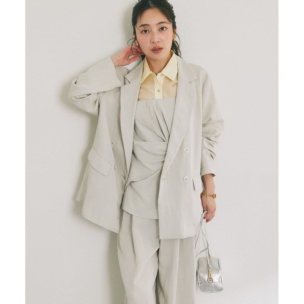 日本直邮La boutique BonBon 女装 中长款醋酸混纺垂感西装外套 L