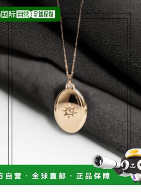 1h可退 日本直邮cui-cui10K黄诞生石椭圆吊坠项链Emeraldcuicui