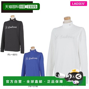 日本直邮St. Andrews 女士 Bear Jersey 金属丝徽标印花长袖高领