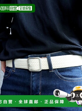 日本直邮florge 无级调节皮革配色尼龙网腰带 FL8218EW08079 腰带