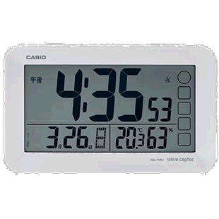 【日本直邮】Casio卡西欧 闹钟 电波白色自动亮数码带灯DQL-170NJ