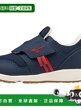 【日本直邮】Mizuno美津浓 男女运动童鞋 藏青红 13.5cm C1GD2232