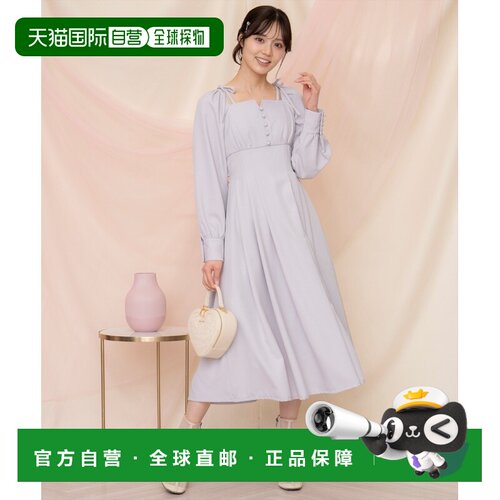 WILLSELECTION 女士肩部蝴蝶结细褶摆裙 20082515100038连衣裙