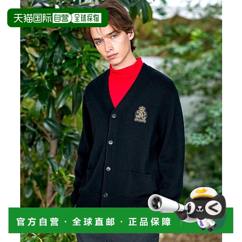 日本直邮DRESSTERIOR Washable Emblem针织羊毛内搭开衫外套