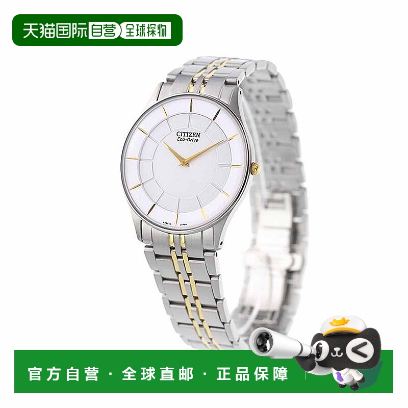 日本直邮西铁城男士光动能手表品牌银 x 金 CITIZEN AR3014-56A