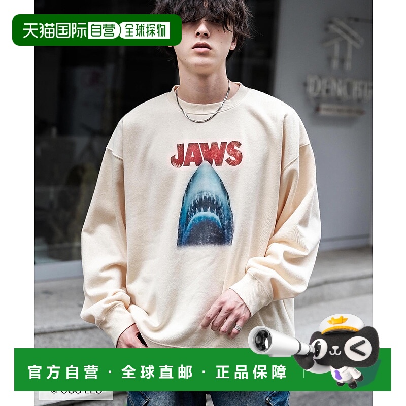 1h可退 日本直邮Rocky Monroe男女同款联名宽松加绒卫衣 背部印花