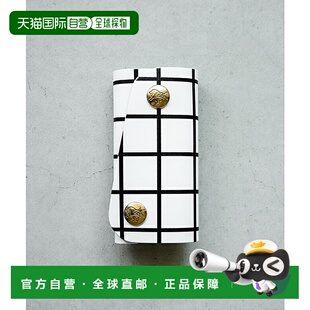 日本直邮IL BISONTE 钥匙包 KEY CASE 格纹图案 格纹真皮 皮革 时