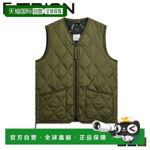 TAION 内羽绒背心外套男女 拉链 W 羽绒背心 001ZML-保暖户外橄榄