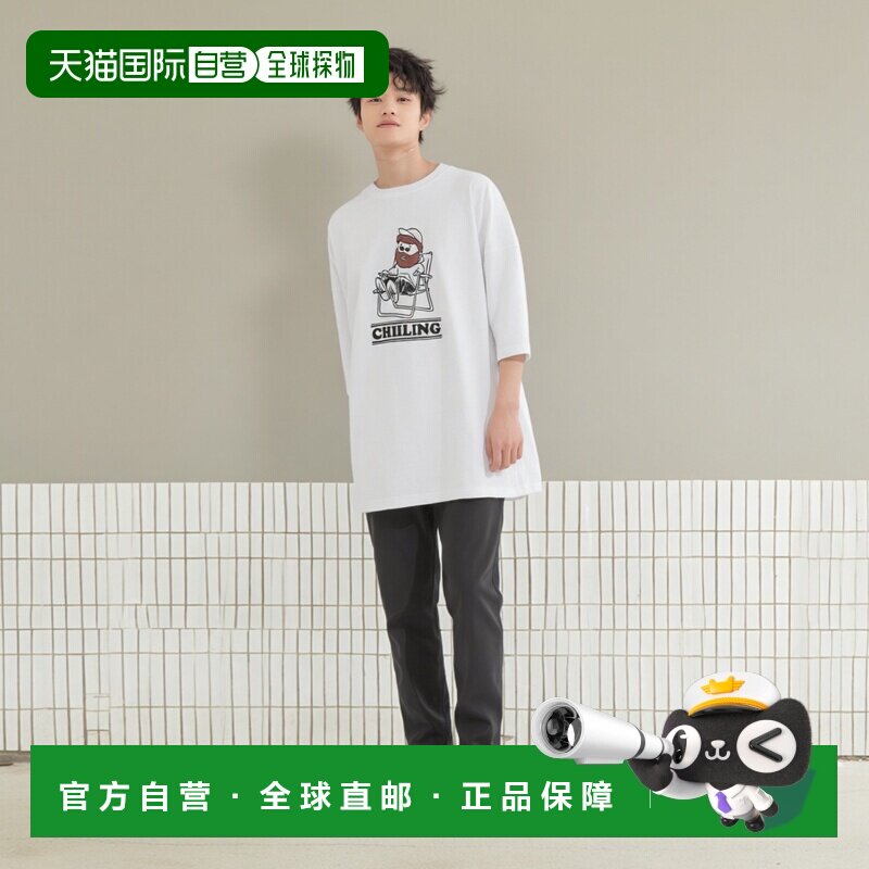 1h可退 日本直邮VENCE EXCHANGE 男士卡通胡子图案T恤 35320748