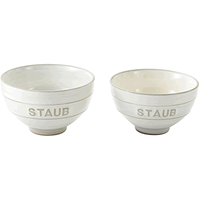 【日本直邮】 Staub 40508-542 饭碗小碗家用餐具汤碗陶瓷简约白
