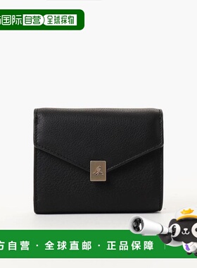 1h可退 日本直邮agnes b. 女士miyuki系列天然皮革短款钱包 简约