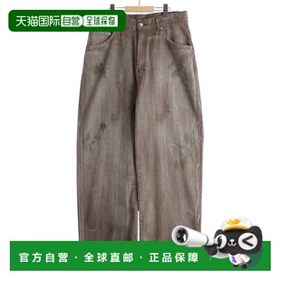 1h可退 日本直邮ANCELLM 男士半宽腿牛仔裤 棉质修身显高 日系做