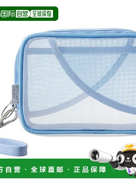 【日本直邮】Plus 小工具袋 乳白色 蓝色 FL-220CA 98-553