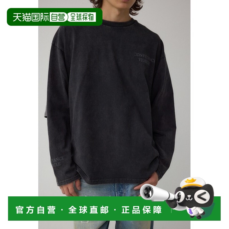 1h可退 日本直邮AZUL BY MOUSSY 男装 illusion叠穿设计T恤 251IA