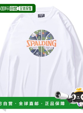 日本直邮SPALDING 波尔卡圆点迷彩球印花长袖T恤 [SMT24110WH]