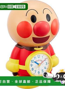 【日本直邮】Rhythm丽声 闹钟 面包人 棕色 4SE552-M06