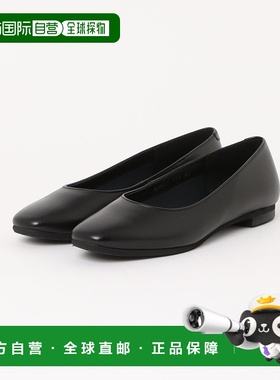 1h可退 日本直邮卑弥呼 女士低跟防水黑色牛皮方头单鞋 600007