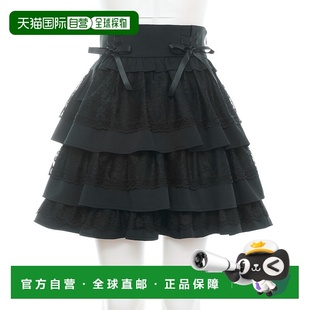 1h可退 日本直邮Secret Honey 女装蕾丝三层蛋糕裙腰间抽绳后背蝴