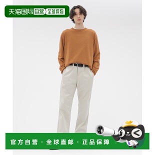 1h可退 日本直邮MARGARET HOWELL男装全棉仿皮细节直筒切诺裤宽松