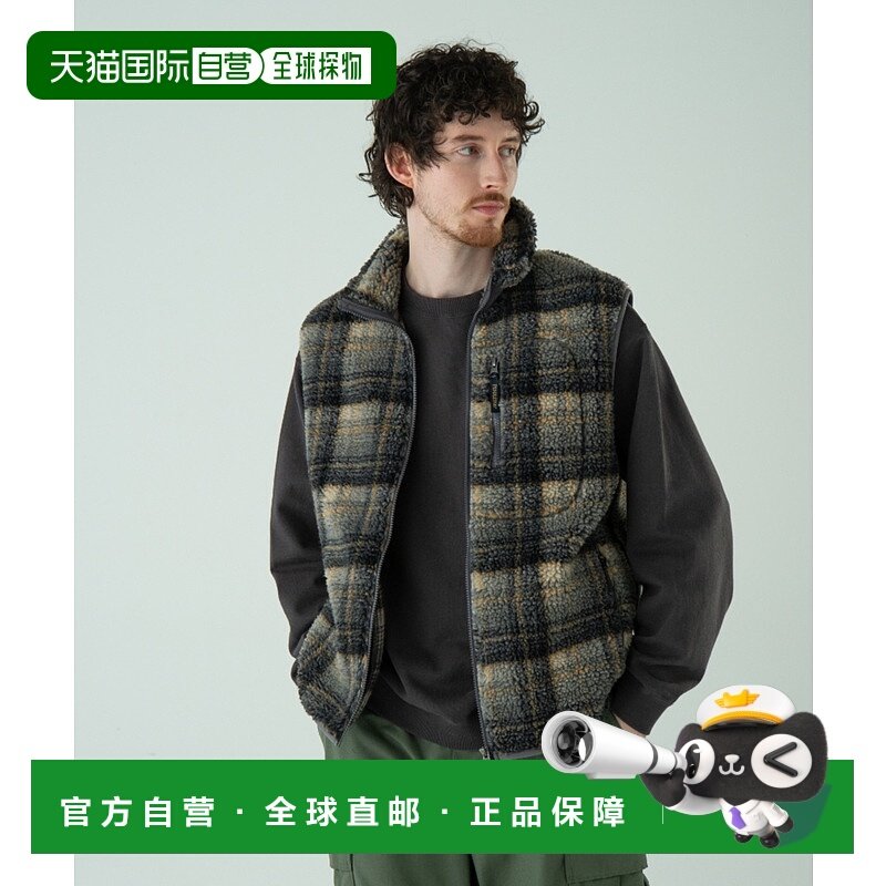 1h可退 日本直邮PENDLETON 男女同款 绞花毛绒立领背心 保暖防风
