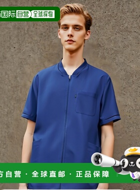 【日本直邮】Mizuno医用开衫 夹克衫型拉链开合 深蓝色 S MZ0150