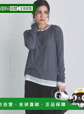 1h可退 日本直邮DOUX ARCHIVES 女装 宽松半透设计感长袖T恤 层叠