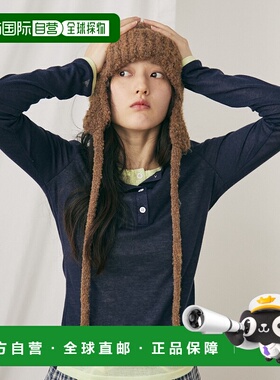 1h可退 日本直邮merlot 女装 混纺针织飞行帽 耳罩设计保暖女帽 M